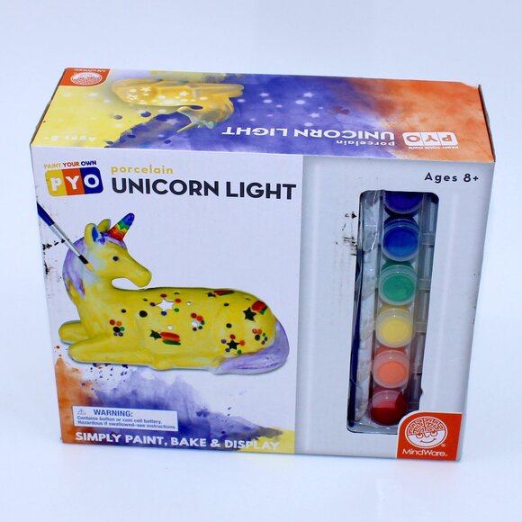 MindWare Paint Your Own Porcelain: Unicorn Light - Picture 1 of 2